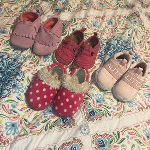 Set of 4 toddler shoes. Size 6